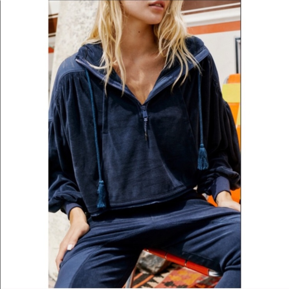 Free People Movement Let It Go Sweatshirt Navy